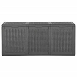 ASUPERMALL Boîte De Rangement De Jardin 270 L Noir PP Rotin -Rangement de jardin Soldes 57739851 3