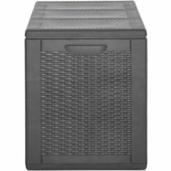 ASUPERMALL Boîte De Rangement De Jardin 270 L Noir PP Rotin -Rangement de jardin Soldes 57739851 4