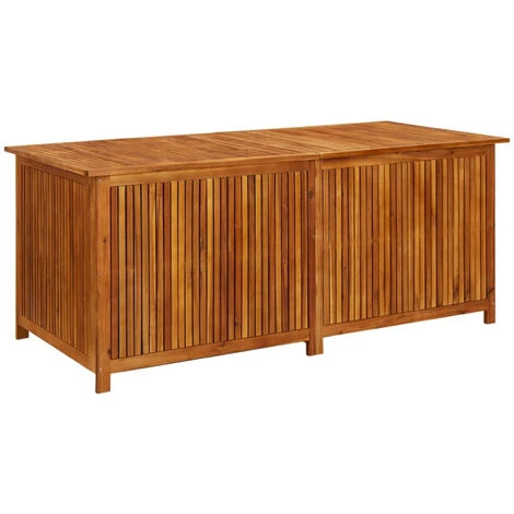 ASUPERMALL Boîte De Rangement De Jardin 175x80x75 Cm Bois D'acacia Solide 3 ASUPERMALL Boîte De Rangement De Jardin 175x80x75 Cm Bois D'acacia Solide