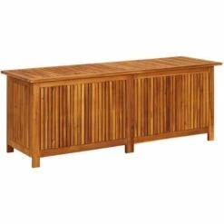 ASUPERMALL Boîte De Rangement De Jardin 150x50x58 Cm Bois D'acacia Solide