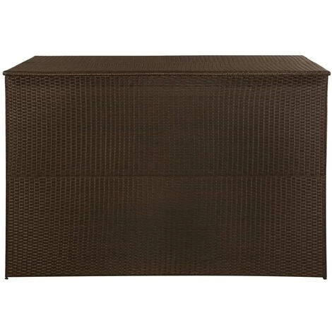 INLIFE Boîte De Stockage De Jardin Marron 150x100x100cm Résine Tressée 5 INLIFE Boîte De Stockage De Jardin Marron 150x100x100cm Résine Tressée – Image 3