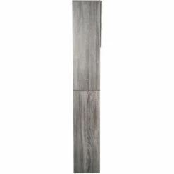 CLP Etagère Pour Lave-linge Gardiner En Bois Avec 2 étagères Et 1 Armoire à 2 Portes Gris Foncé -Rangement de jardin Soldes 57896545 3