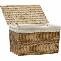 AUBRY GASPARD Malle En éclisse Marron Et Coton Marron - Marron 8 AUBRY GASPARD Malle En éclisse Marron Et Coton Marron - Marron -Rangement de jardin Soldes 57900498 3