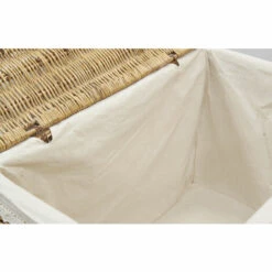 AUBRY GASPARD Malle En éclisse Marron Et Coton Marron - Marron 9 AUBRY GASPARD Malle En éclisse Marron Et Coton Marron - Marron -Rangement de jardin Soldes 57900498 4