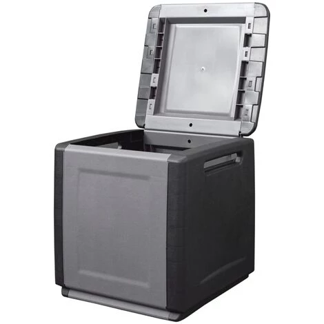 VidaXL Boîte De Rangement De Jardin 54x53x57 Cm 130 L Gris Foncé Noir - Gris 6 VidaXL Boîte De Rangement De Jardin 54x53x57 Cm 130 L Gris Foncé Noir - Gris – Image 4