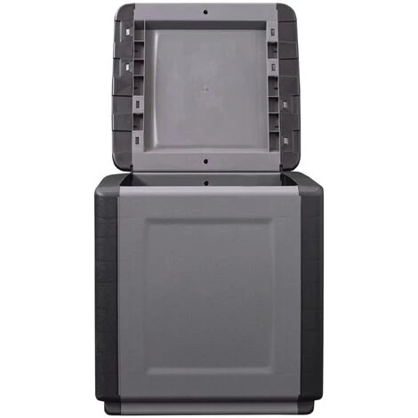 VidaXL Boîte De Rangement De Jardin 54x53x57 Cm 130 L Gris Foncé Noir - Gris 7 VidaXL Boîte De Rangement De Jardin 54x53x57 Cm 130 L Gris Foncé Noir - Gris – Image 5
