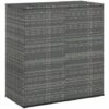 VidaXL Boîte à Coussins De Jardin Résine Tressée 100x49x103,5 Cm Gris - Gris -Rangement de jardin Soldes 57912564 1