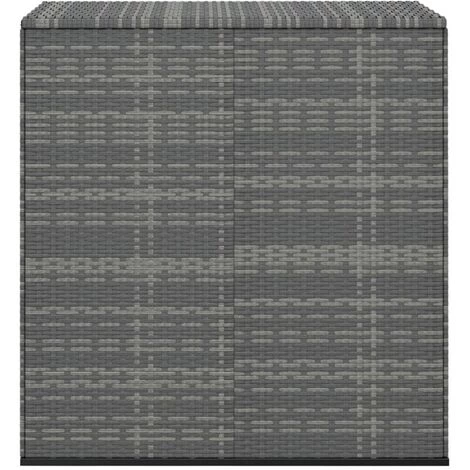 VidaXL Boîte à Coussins De Jardin Résine Tressée 100x49x103,5 Cm Gris - Gris 4 VidaXL Boîte à Coussins De Jardin Résine Tressée 100x49x103,5 Cm Gris - Gris – Image 2