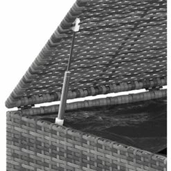 VidaXL Boîte à Coussins De Jardin Résine Tressée 145x100x103 Cm Gris - Gris -Rangement de jardin Soldes 57912570 4