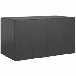 VidaXL Boîte à Coussins De Jardin Résine Tressée 194x100x103 Cm Noir - Noir