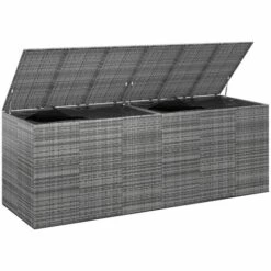 VidaXL Boîte à Coussins De Jardin Résine Tressée 291x100,5x104 Cm Gris - Gris -Rangement de jardin Soldes 57912572 3