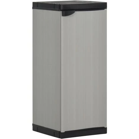 VidaXL Armoire De Rangement De Jardin 1 étagère Gris/noir 35x40x85 Cm - Gris 3 VidaXL Armoire De Rangement De Jardin 1 étagère Gris/noir 35x40x85 Cm - Gris
