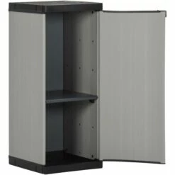 VidaXL Armoire De Rangement De Jardin 1 étagère Gris/noir 35x40x85 Cm - Gris 9 VidaXL Armoire De Rangement De Jardin 1 étagère Gris/noir 35x40x85 Cm - Gris -Rangement de jardin Soldes 57912998 3