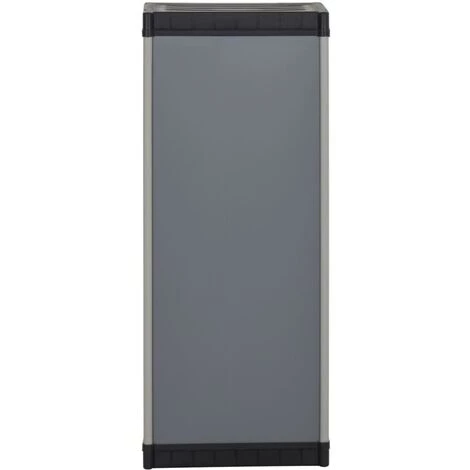 VidaXL Armoire De Rangement De Jardin 1 étagère Gris/noir 35x40x85 Cm - Gris 7 VidaXL Armoire De Rangement De Jardin 1 étagère Gris/noir 35x40x85 Cm - Gris – Image 5