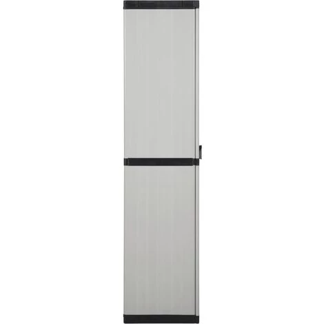 VidaXL Armoire De Rangement De Jardin 3 étagères Gris/noir 68x40x168cm - Gris 6 VidaXL Armoire De Rangement De Jardin 3 étagères Gris/noir 68x40x168cm - Gris – Image 4