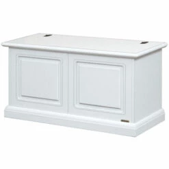 ARTEFERRETTO Coffre De Rangement En Bois - Finition Blanche