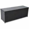 VidaXL Boîte De Rangement De Jardin Noir 150x50x60 Cm Résine Tressée - Noir -Rangement de jardin Soldes 5821546 1