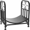 OUYIFAN Gamme De Bûches, Abri à Bûches Et Stockage De Bûches Extérieur, Support De Rangement Pour Bois De Chauffage En Fer Forgé Pour La Maison En Plein Air Sous Les Avant-toits Terrasses Patios -Rangement de jardin Soldes 58221743 1