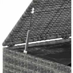 VidaXL Boîte à Coussins De Jardin Résine Tressée 194x100x103 Cm Gris - Gris -Rangement de jardin Soldes 58595950 4