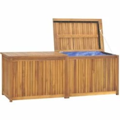VidaXL Boîte De Jardin 150x50x53 Cm Bois Massif De Teck - Brun -Rangement de jardin Soldes 58595980 5