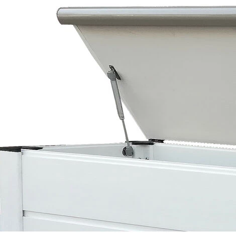 Coffre De Jardin Capacité 150L Gardiun Tuscany Evo 82,5x47x57 Cm Boîte De Rangement Extérieur En Résine Avec Vérin Et Sol 5 Coffre De Jardin Capacité 150L Gardiun Tuscany Evo 82,5x47x57 Cm Boîte De Rangement Extérieur En Résine Avec Vérin Et Sol – Image 3