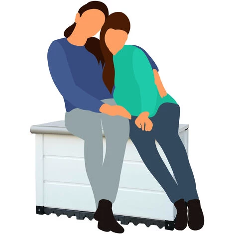 Coffre De Jardin Capacité 150L Gardiun Tuscany Evo 82,5x47x57 Cm Boîte De Rangement Extérieur En Résine Avec Vérin Et Sol 7 Coffre De Jardin Capacité 150L Gardiun Tuscany Evo 82,5x47x57 Cm Boîte De Rangement Extérieur En Résine Avec Vérin Et Sol – Image 5