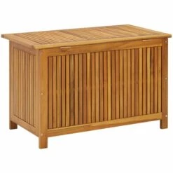 INLIFE Boîte De Rangement De Jardin 90x50x58 Cm Bois D'acacia Solide - Brun -Rangement de jardin Soldes 58690736 4