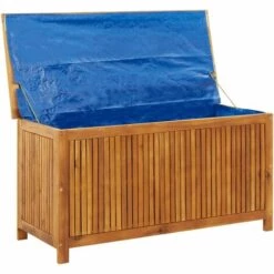 INLIFE Boîte De Rangement De Jardin 113x50x58 Cm Bois D'acacia Solide - Brun -Rangement de jardin Soldes 58690833 2