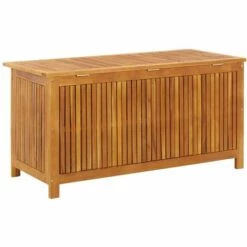 INLIFE Boîte De Rangement De Jardin 113x50x58 Cm Bois D'acacia Solide - Brun -Rangement de jardin Soldes 58690833 5