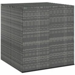 INLIFE Boîte à Coussins De Jardin Résine Tressée 100x97,5x104 Cm Gris - Gris