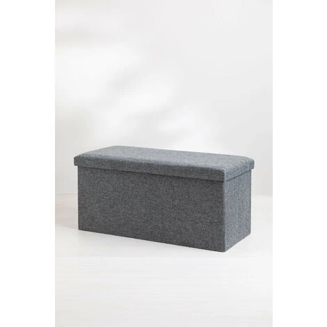 Coffre De Rangement Gipto SKLUM Polyèster - Coton - ↔75 Cm Gris 6 Coffre De Rangement Gipto SKLUM Polyèster - Coton - ↔75 Cm Gris – Image 4