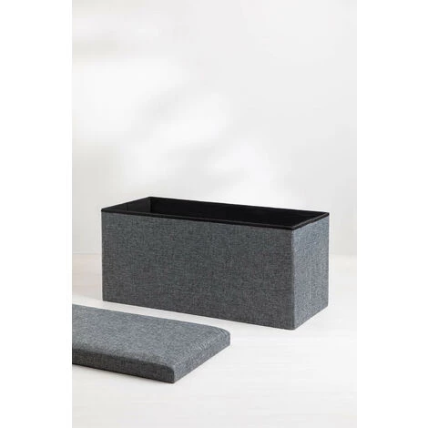 Coffre De Rangement Gipto SKLUM Polyèster - Coton - ↔75 Cm Gris 7 Coffre De Rangement Gipto SKLUM Polyèster - Coton - ↔75 Cm Gris – Image 5