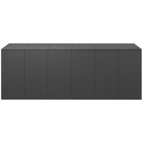 YOUTHUP Boîte à Coussins De Jardin Résine Tressée 291x100,5x104 Cm Noir - Noir 4 YOUTHUP Boîte à Coussins De Jardin Résine Tressée 291x100,5x104 Cm Noir - Noir – Image 2