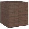 YOUTHUP Boîte à Coussins De Jardin Résine Tressée 100x97,5x104cm Marron - Brun -Rangement de jardin Soldes 59761319 1