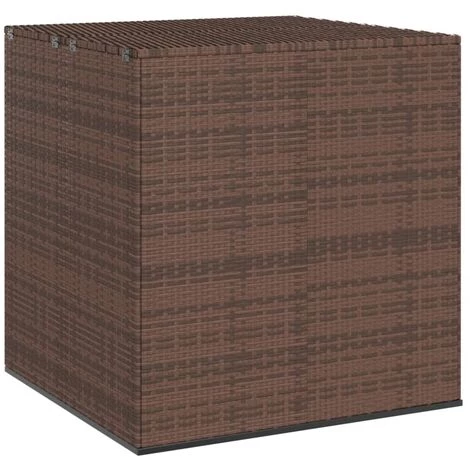 YOUTHUP Boîte à Coussins De Jardin Résine Tressée 100x97,5x104cm Marron - Brun 3 YOUTHUP Boîte à Coussins De Jardin Résine Tressée 100x97,5x104cm Marron - Brun