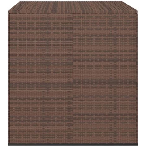 YOUTHUP Boîte à Coussins De Jardin Résine Tressée 100x97,5x104cm Marron - Brun 4 YOUTHUP Boîte à Coussins De Jardin Résine Tressée 100x97,5x104cm Marron - Brun – Image 2