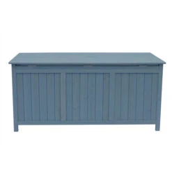 HABITAT ET JARDIN Coffre De Jardin En Bois "Macao" - 130 X 64 X 60 Cm - Bleu Ciel -Rangement de jardin Soldes 5989631 3