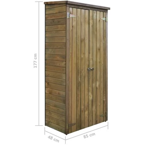 NOVA Outils De Jardin Capanno En Bois De Pin 85x48x177cm 7 NOVA Outils De Jardin Capanno En Bois De Pin 85x48x177cm – Image 5
