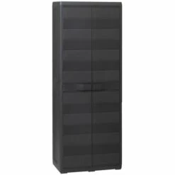 NOVA Armoire De Jardin Avec étagères Noires Réglables Divers Modèles Des Modèles : 3 étagères