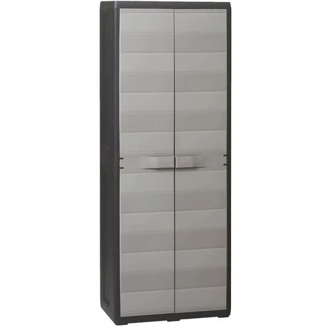 NOVA Armoire De Jardin Avec étagères Noires Et Grises Réglables Divers Modèles Des Modèles : 3 étagères 3 NOVA Armoire De Jardin Avec étagères Noires Et Grises Réglables Divers Modèles Des Modèles : 3 étagères