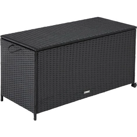 TECTAKE Coffre De Rangement Avec Cadre En Aluminium Et Roues 297l, 117x54x64cm - Coffre De Rangement Exterieur, Malle De Rangement, Caisse De Stockage De Jardin - Noir 3 TECTAKE Coffre De Rangement Avec Cadre En Aluminium Et Roues 297l, 117x54x64cm - Coffre De Rangement Exterieur, Malle De Rangement, Caisse De Stockage De Jardin - Noir