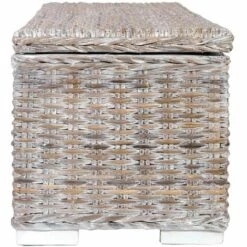 INLIFE Boîte De Rangement 120 Cm Blanc Rotin Naturel Kubu Et Manguier 10 INLIFE Boîte De Rangement 120 Cm Blanc Rotin Naturel Kubu Et Manguier -Rangement de jardin Soldes 60303271 4