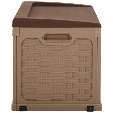 Topdeal Boîte De Rangement De Jardin 335 L Moka-Chocolat PP Rotin FF316181_FR 5 Topdeal Boîte De Rangement De Jardin 335 L Moka-Chocolat PP Rotin FF316181_FR – Image 3