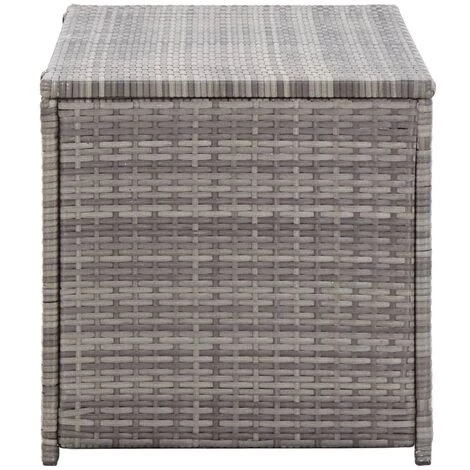 Topdeal Boîte De Rangement De Jardin Résine Tressée 100x50x50 Cm Gris FF46473_FR 6 Topdeal Boîte De Rangement De Jardin Résine Tressée 100x50x50 Cm Gris FF46473_FR – Image 4