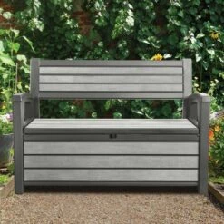 Keter Banc De Jardin 2 Places Avec Boîte De Rangement 227 L Gris - Gris