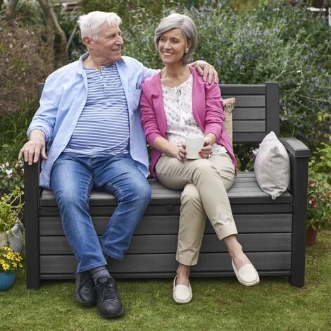 Keter Banc De Jardin 2 Places Avec Boîte De Rangement 227 L Gris - Gris 7 Keter Banc De Jardin 2 Places Avec Boîte De Rangement 227 L Gris - Gris – Image 5