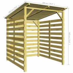 FIMEI Abri De Stockage Du Bois De Chauffage Bois De Pin Imprégné -Rangement de jardin Soldes 60746963 5