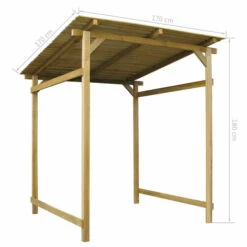 FIMEI Auvent De Jardin Bois De Pin Imprégné 170 X 170 X 180 Cm 7 FIMEI Auvent De Jardin Bois De Pin Imprégné 170 X 170 X 180 Cm -Rangement de jardin Soldes 60747012 3