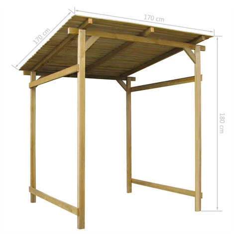 FIMEI Auvent De Jardin Bois De Pin Imprégné 170 X 170 X 180 Cm 5 FIMEI Auvent De Jardin Bois De Pin Imprégné 170 X 170 X 180 Cm – Image 3