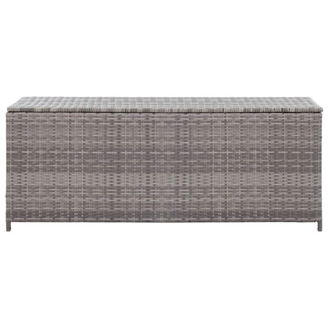 FIMEI Boîte De Rangement De Jardin Gris 120x50x60 Cm Résine Tressée 4 FIMEI Boîte De Rangement De Jardin Gris 120x50x60 Cm Résine Tressée – Image 2